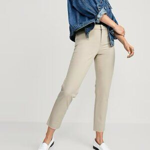 High-Waisted Pixie Straight Ankle Pants for Women